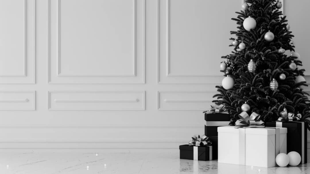 Dekoracyjne choinki biało-czarne: inspiracje i stylizacje w twoim domu