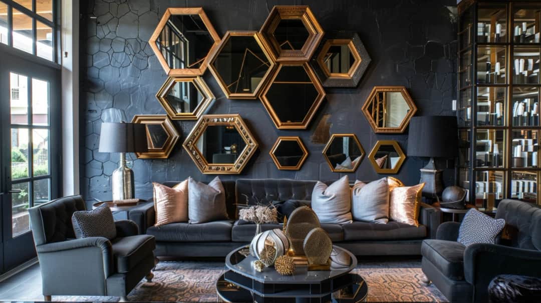 Stwórz efektowną ścianę z luster dla eleganckiego salonu - porady