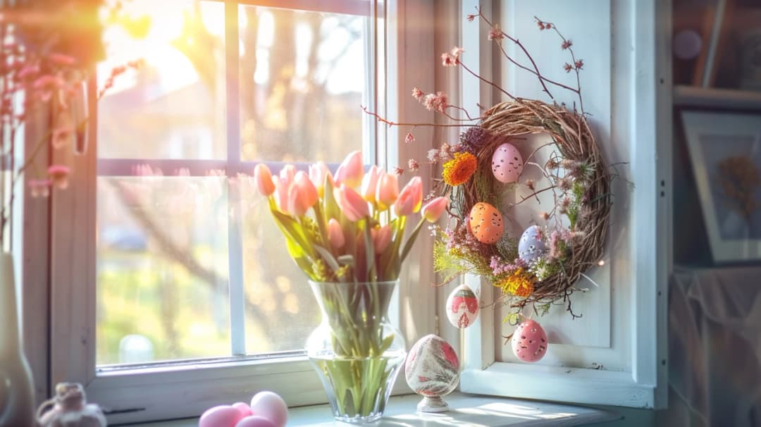 Wiosenne dekoracje na okna: Od wielkanocy do lata